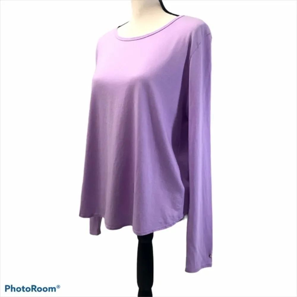 Fabletics Purple Top with Crossover Open Back - Picture 2 of 6